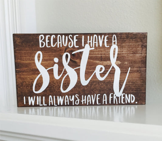 Sister Sign | Little Sister Gift | Sister Room Decor | Sisters Quote | Sister Birthday Gift | Twin Sisters