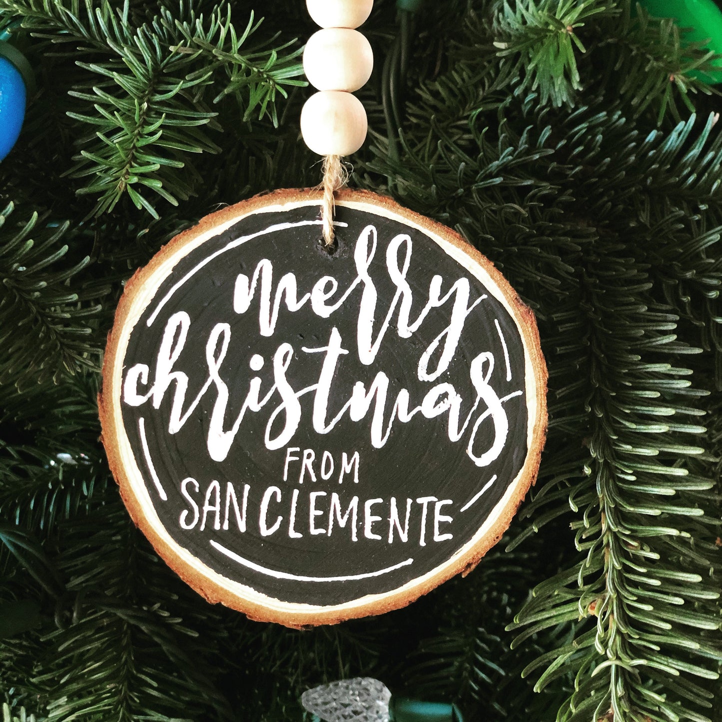 Custom City Wood Ornament | San Clemente California | Hometown Christmas |  New Home Ornament | First Home Gift