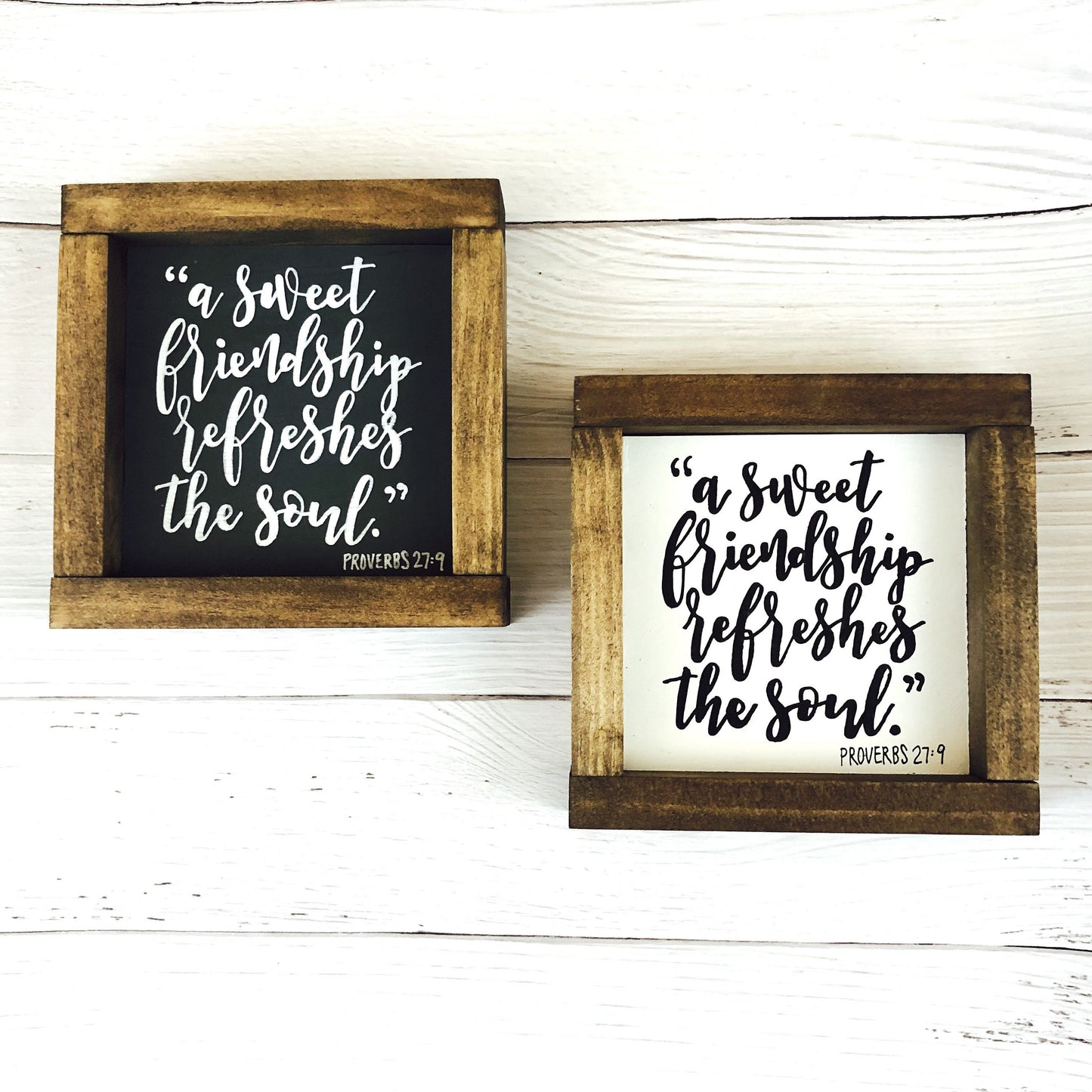 Friendship Framed Sign | A Sweet Friendship Refreshes The Soul | Proverbs 27:9