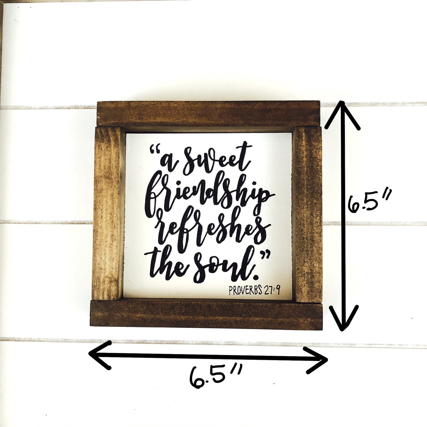 Friendship Framed Sign | A Sweet Friendship Refreshes The Soul | Proverbs 27:9