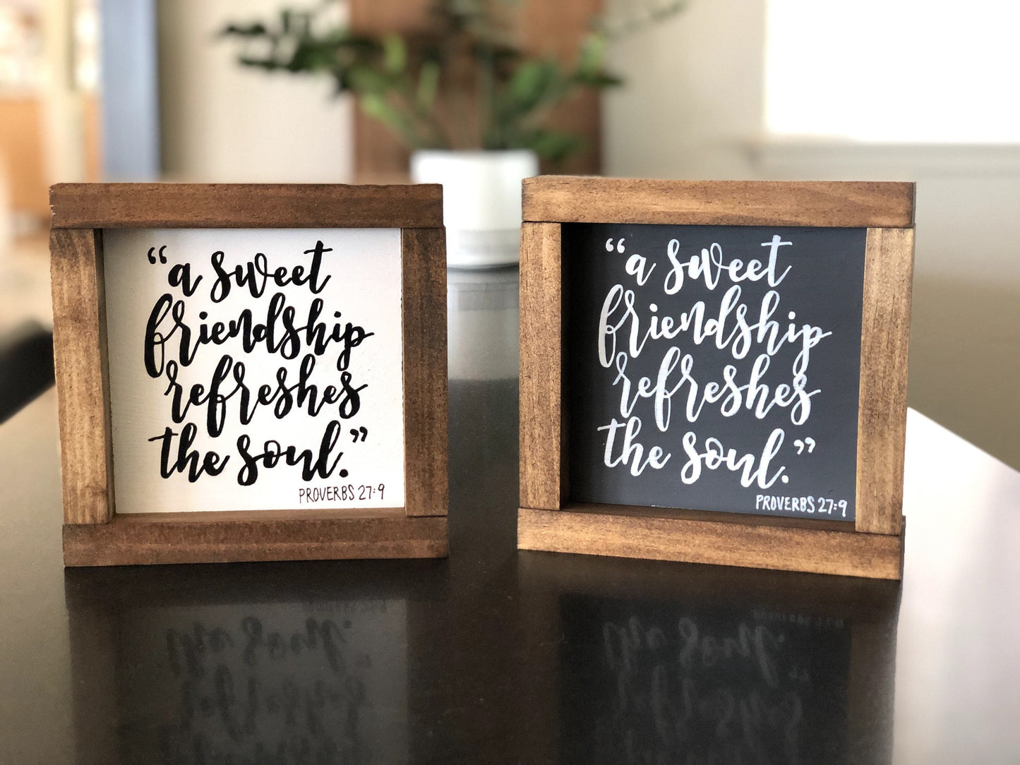 Friendship Framed Sign | A Sweet Friendship Refreshes The Soul | Proverbs 27:9