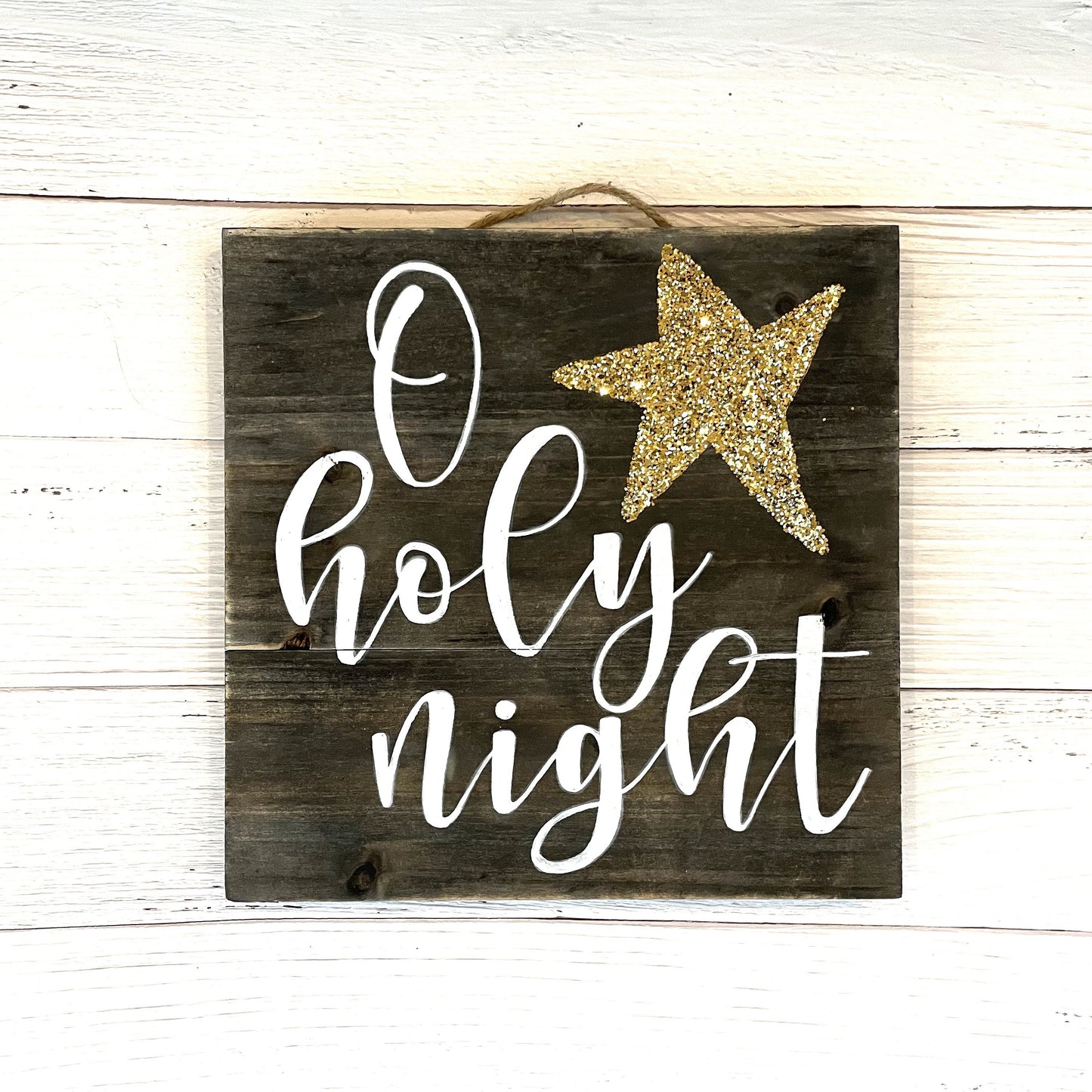 O Holy Night | Christian Christmas Wall Decor | O Holy Night Door Hanger