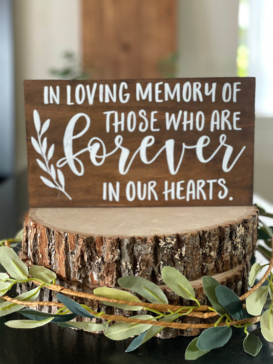 Memorial Plaque Wedding Sign | In Memory Of Sign | Wedding Collection Sign