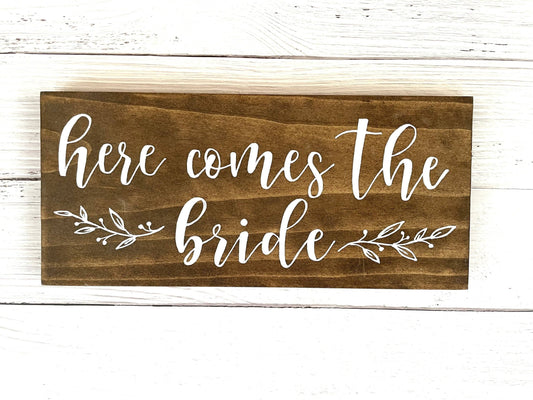 Ring Bearer Sign | Here Comes The Bride Sign | Wedding Party Wood Sign | Walking Down the Aisle Sign