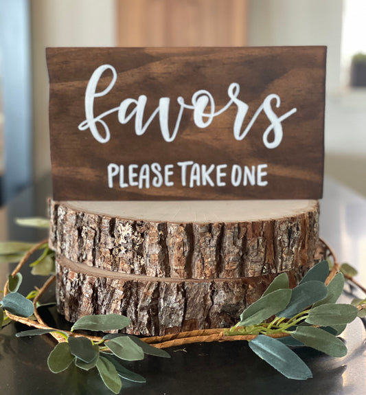 Wedding Favor Sign | Wedding Signage | Reception Signage