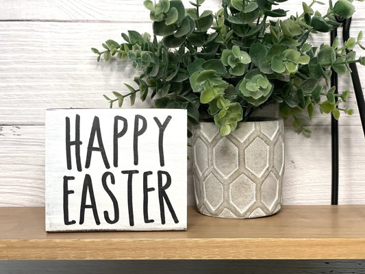 Easter Home Decor| Small Easter Sign | Happy Easter Sign | Happy Easter Decor