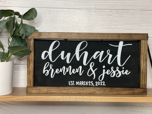 Personalized Last Name sign | Last Name Sign | Family Name Established Sign | Established Sign