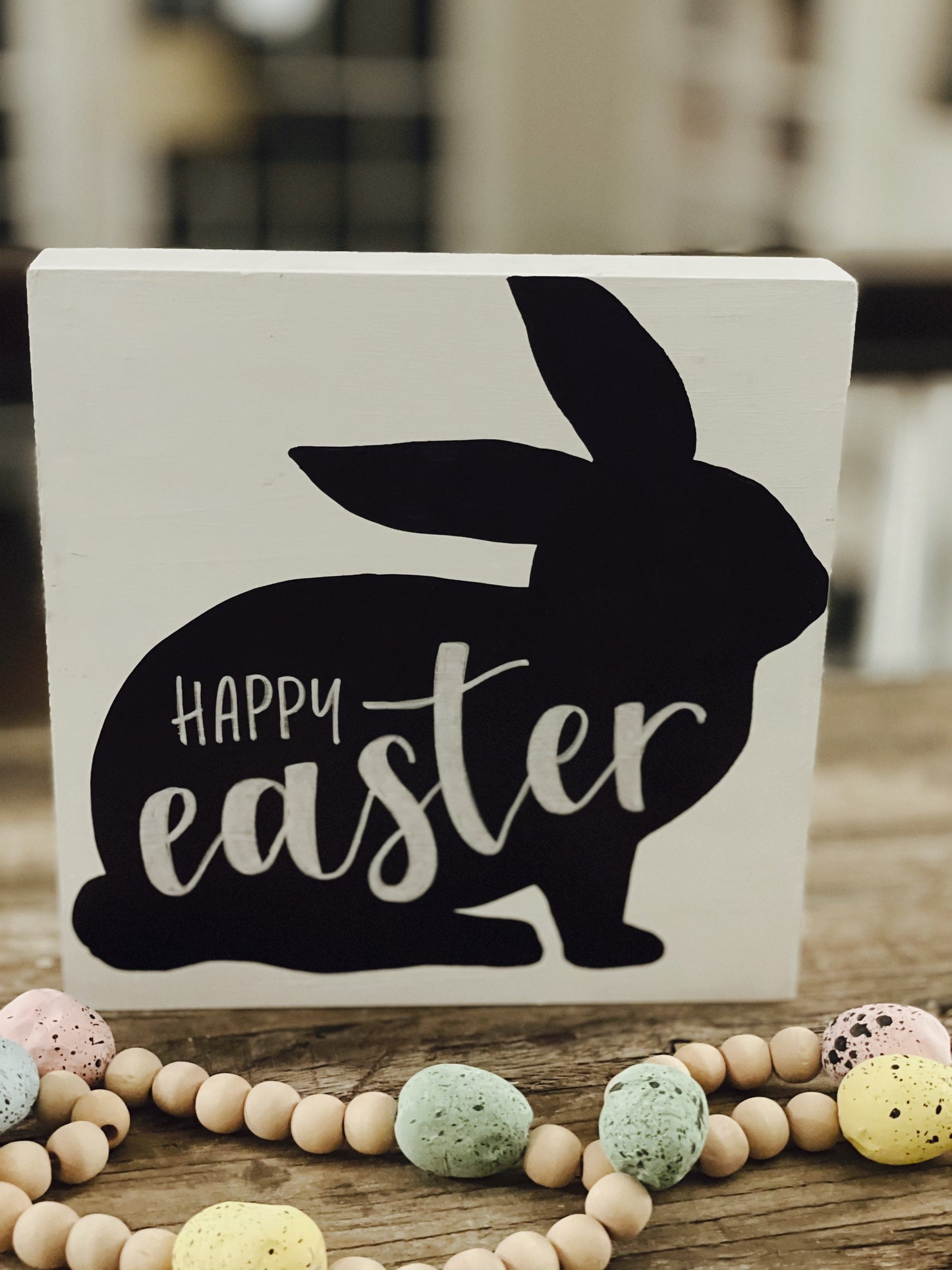 Happy Easter Sign | Easter Bunny Decor | Easter Home Decor Sign | Easter Farmhouse | Easter Wood Sign