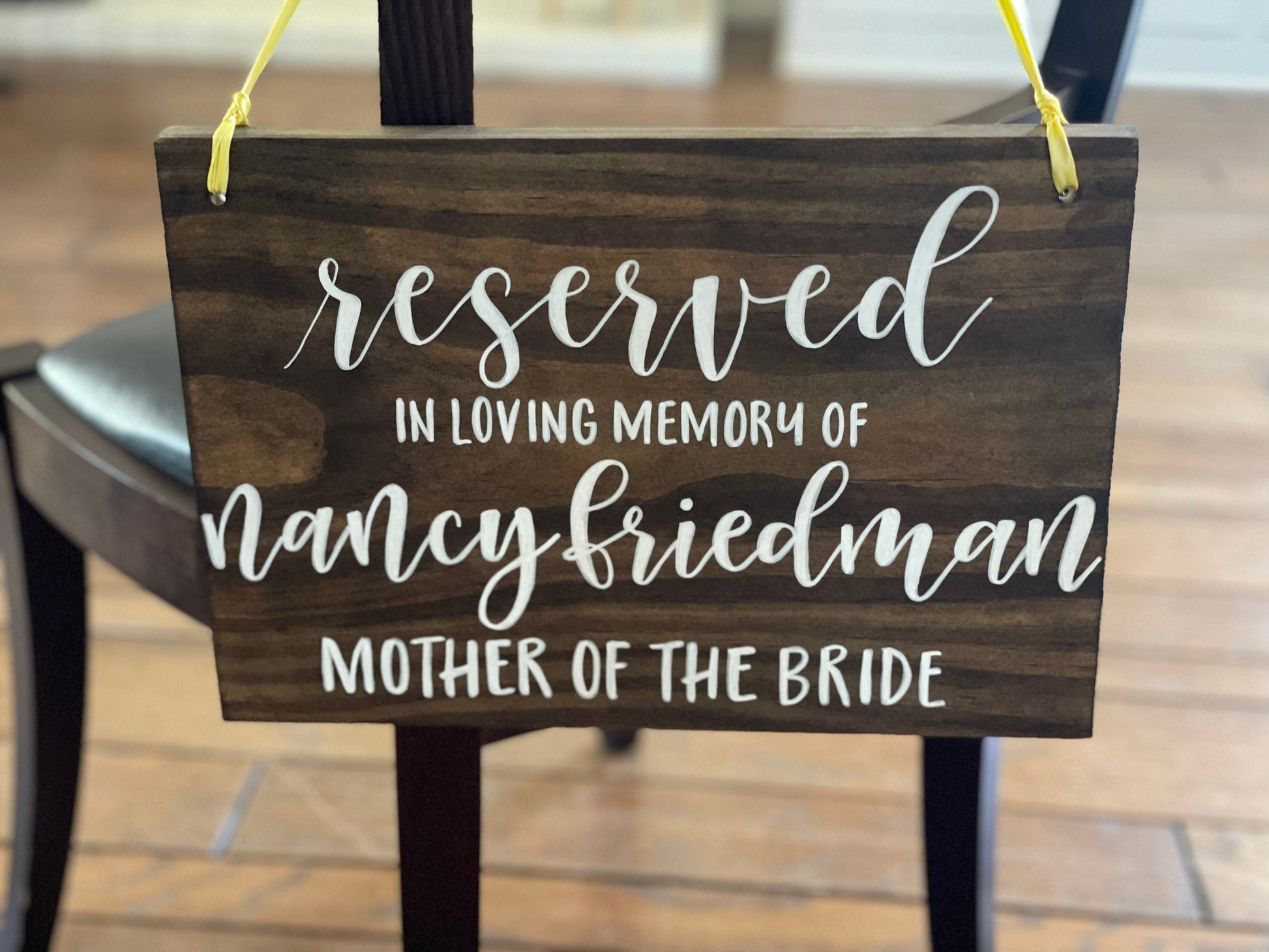 Custom Reserved Seating Wedding Sign | Custom In Loving Memory Sign | Custom Reserved Wedding Ceremony Sign