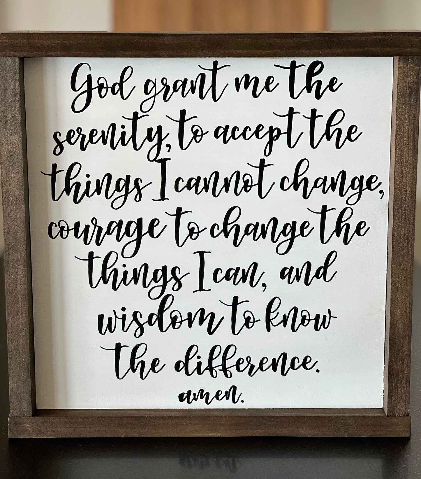 Serenity Prayer Sign | Recovery Gift | God Grant Me The Serenity