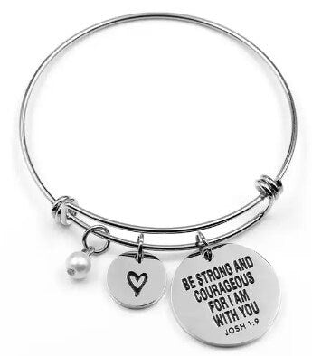 Engraved Silver Bible Verse Bracelet | Bible Verse Jewelry | Christian Bracelet | Mantra Bracelet | Engraved Bracelet