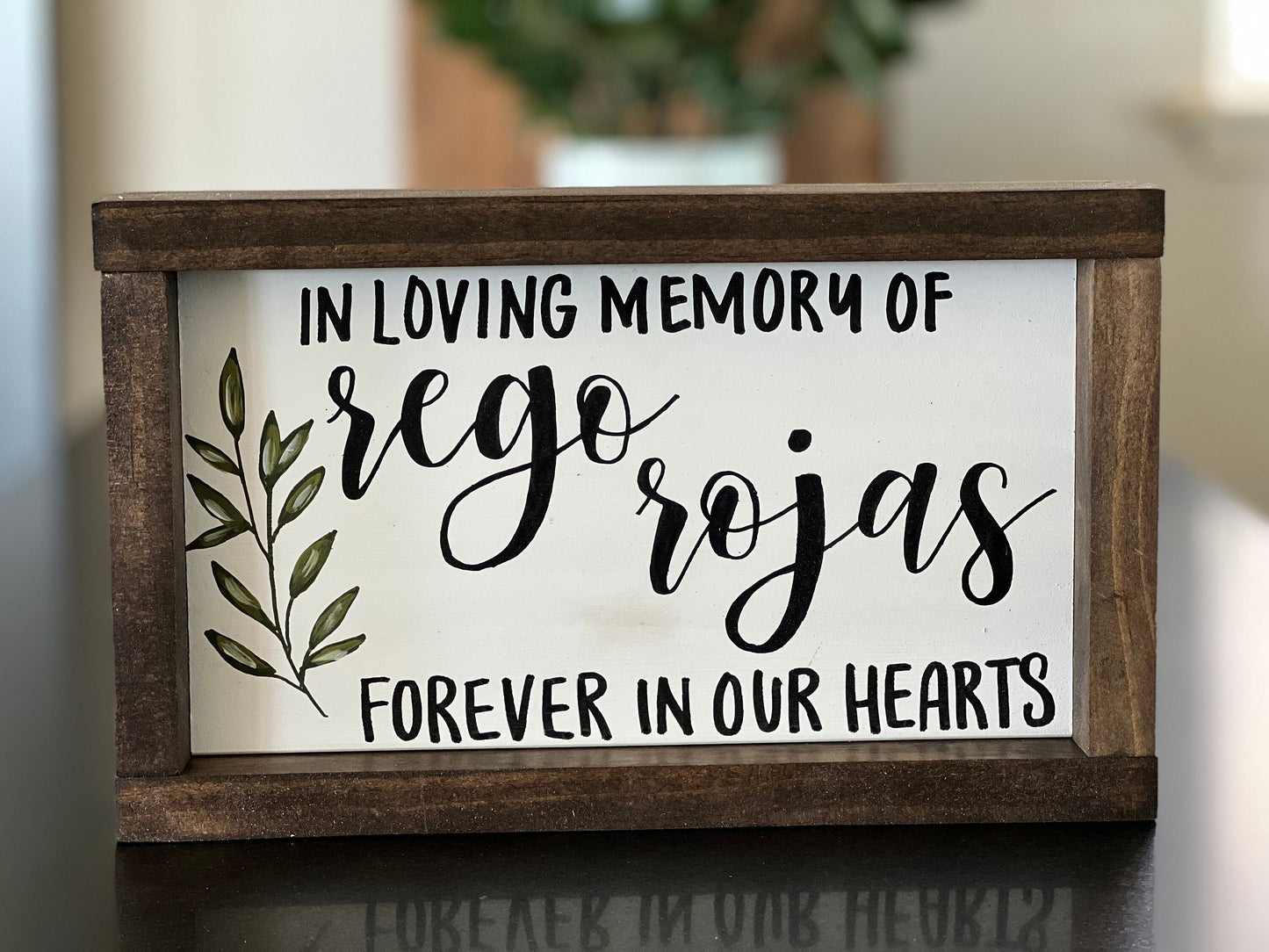 Personalized In Loving Memory Sign | Sorry for your Loss |Sympathy Gift | Memorial Service | Bereavement Gift