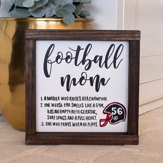 Football Mom Gift | Football Team Mom | Football Mom Sign | Football Home Decor | Football Mom | Friday Night Lights