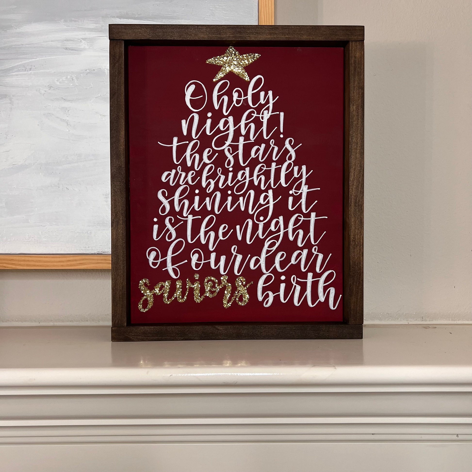 O Holy Night Wall Art | O Holy Night Sign | Christmas Wall Decor