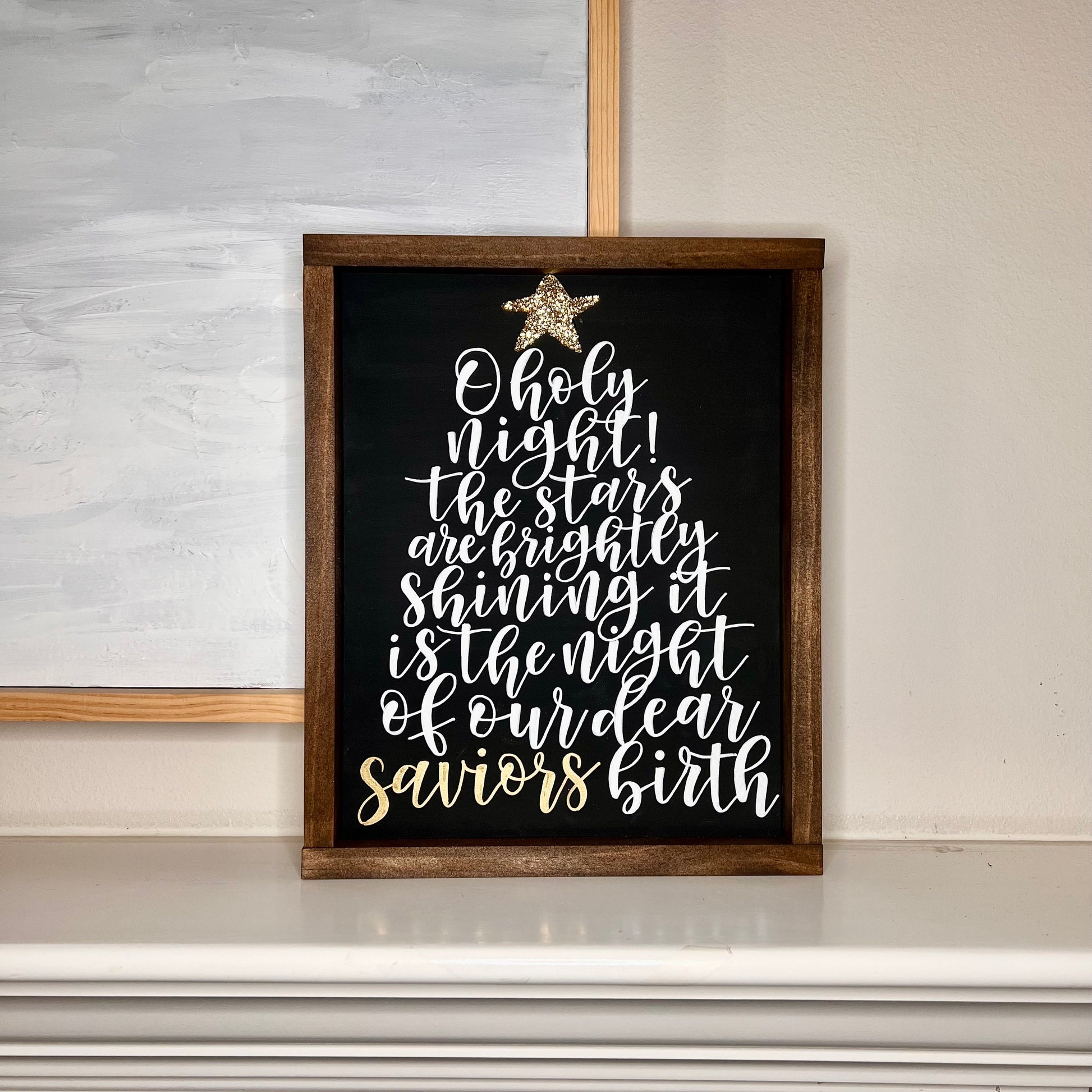 O Holy Night Wall Art | O Holy Night Sign | Christmas Wall Decor