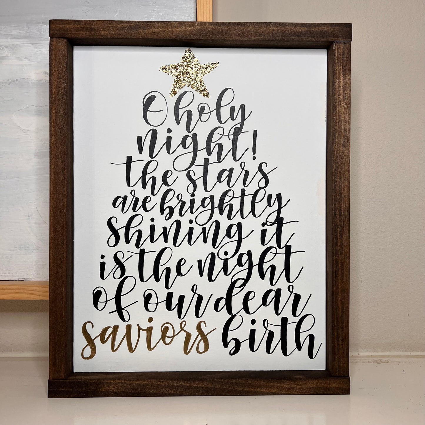 O Holy Night Wall Art | O Holy Night Sign | Christmas Wall Decor