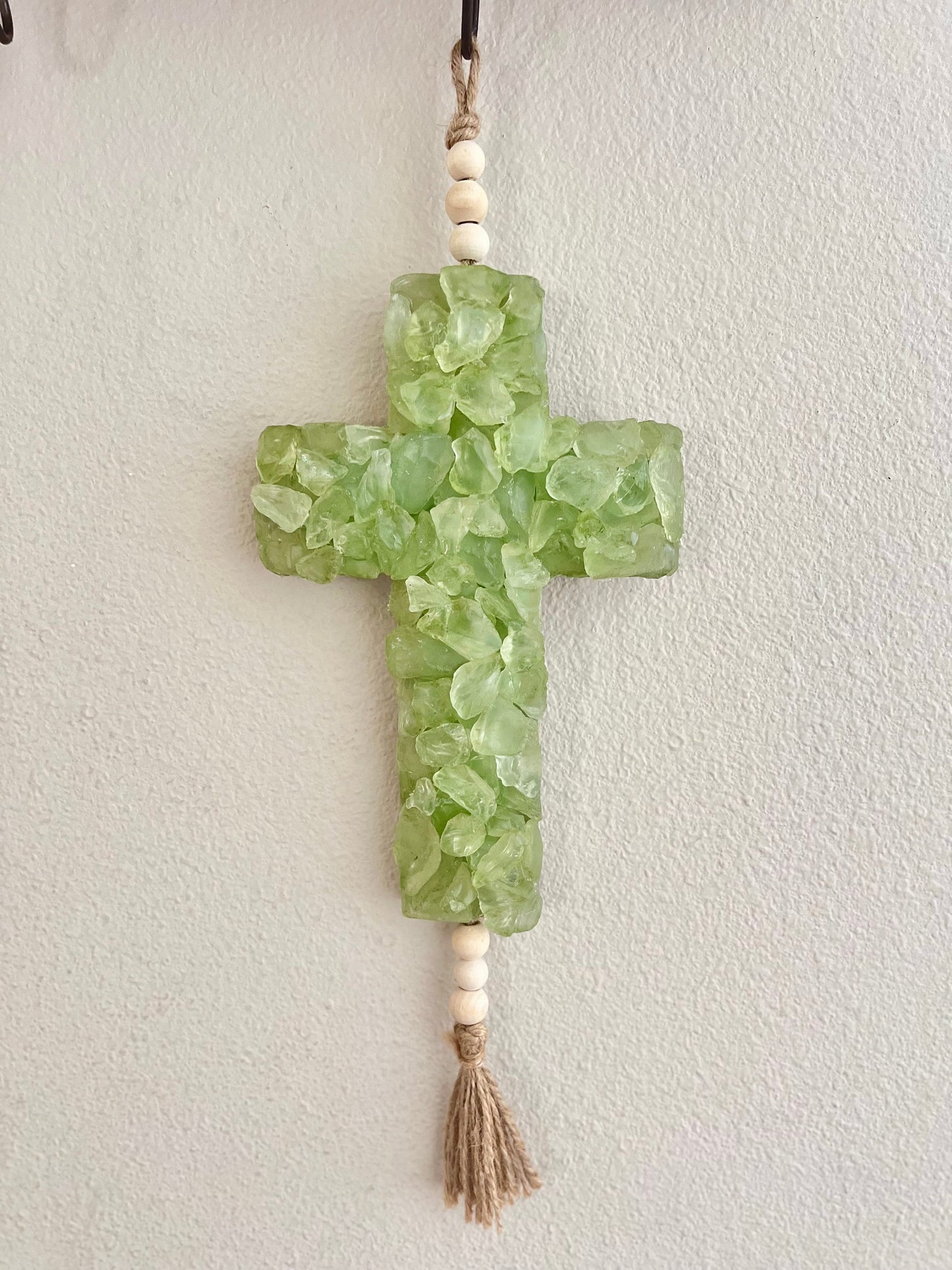 Sea Glass Cross | Wall Hanging Cross | Cross Wall Art